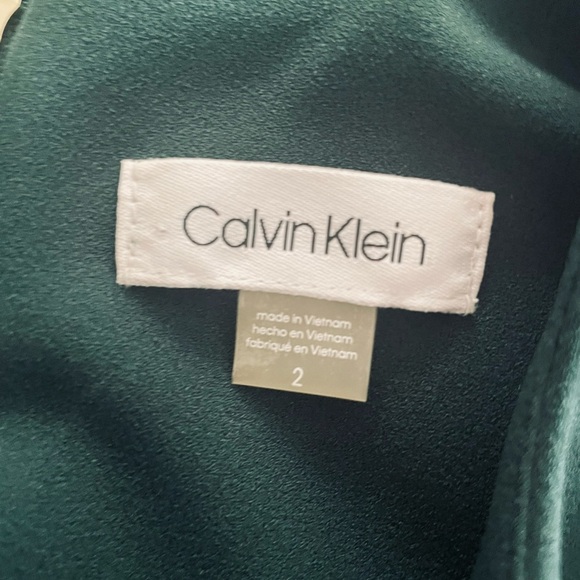 Calvin Klein Green Puff Sleeve Sheath Dress - Picture 6 of 8